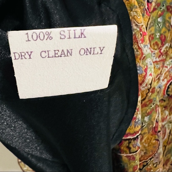 Johnny Was Y2K 100% Silk Floral Paisley Slip Dress Set - Picture 7 of 16